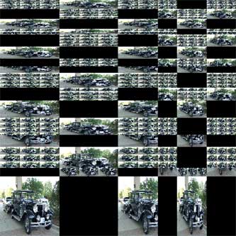 fractally tiled vintage automobile